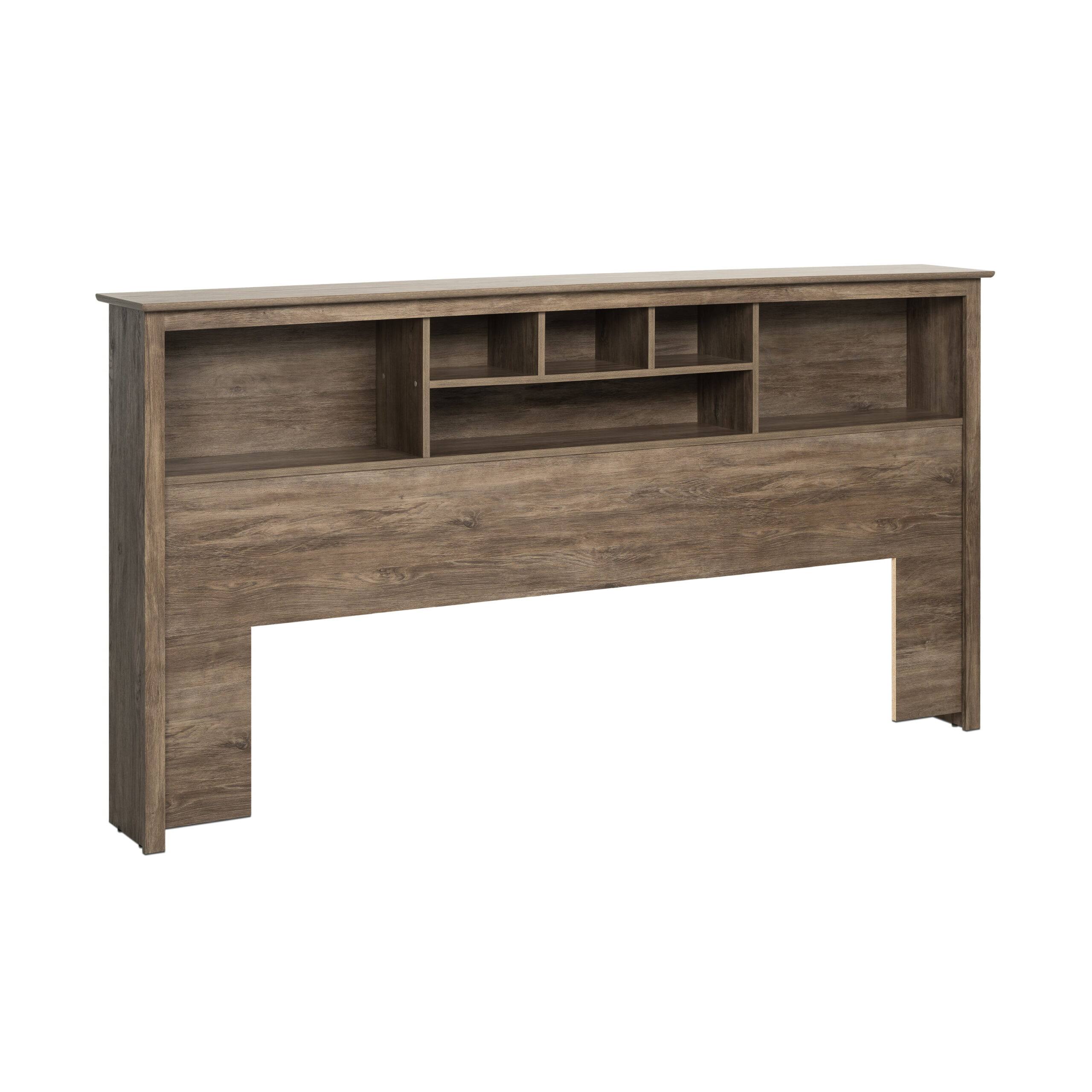 Salt Spring Coastal King Bookcase Headboard, Drifted Gray
