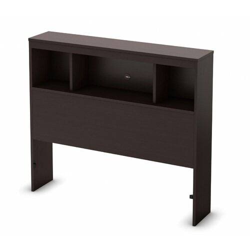 Shore Spark Bookcase Headboard, Twin, Chocolate