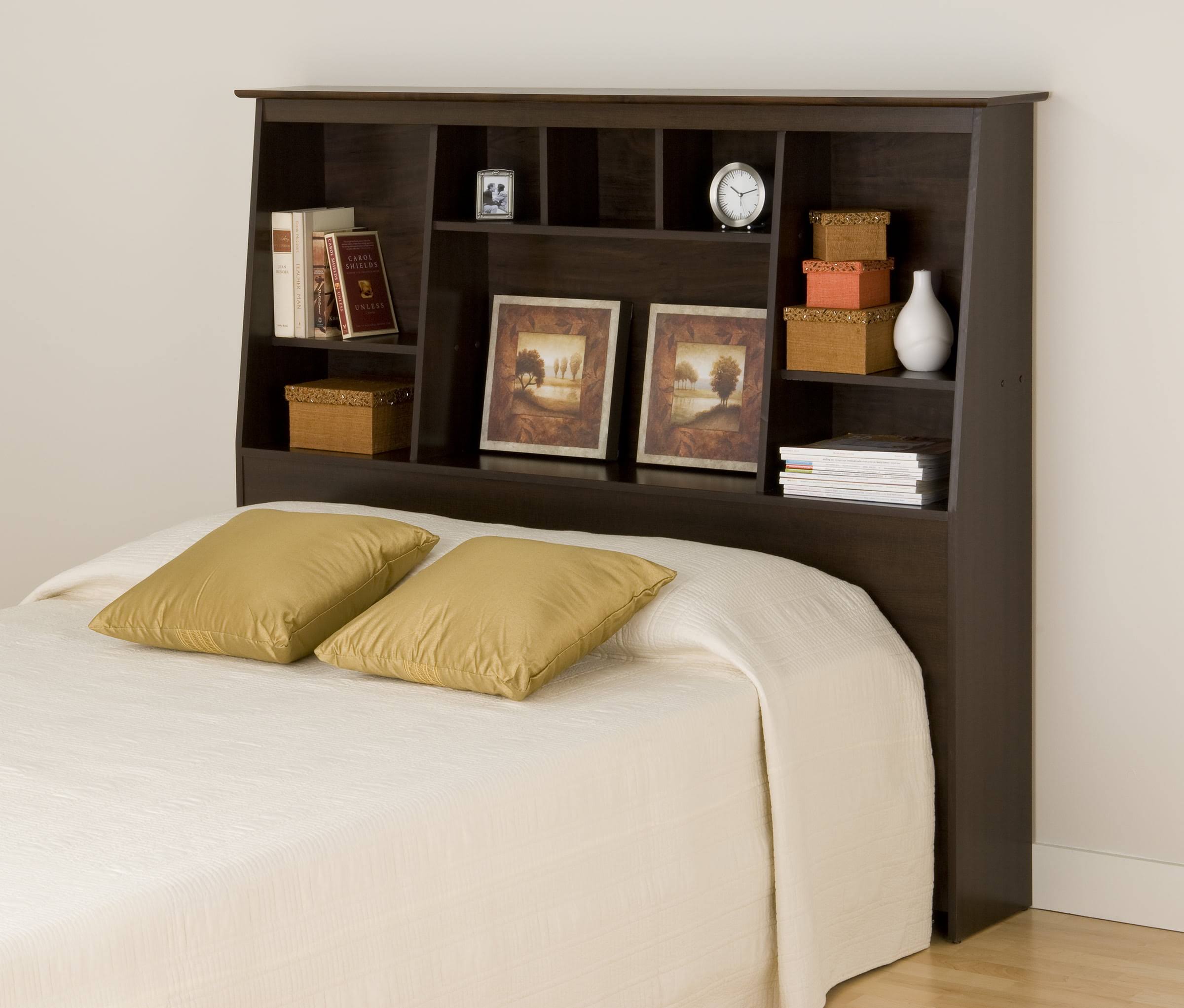 Sonoma Espresso Full/Queen Tall Slant-Back Bookcase Headboard
