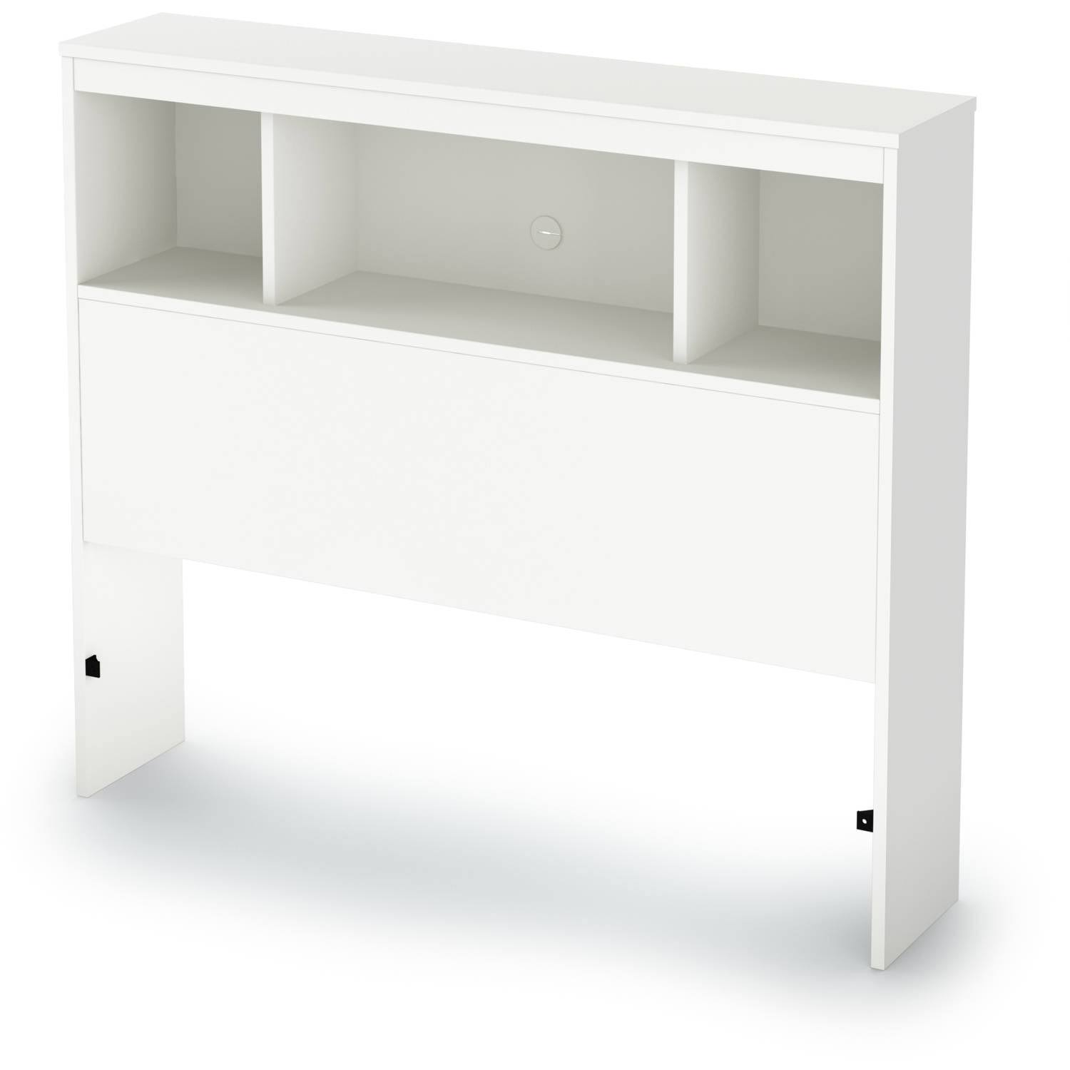 Shore Spark Bookcase Headboard, Twin, Pure White