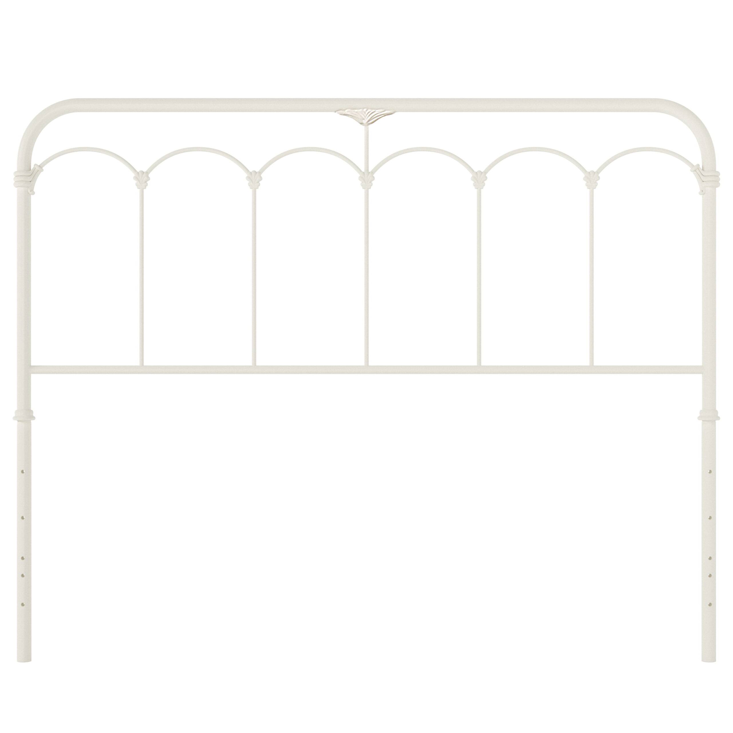 Furniture Jocelyn Vintage Metal Full Headboard, Soft White
