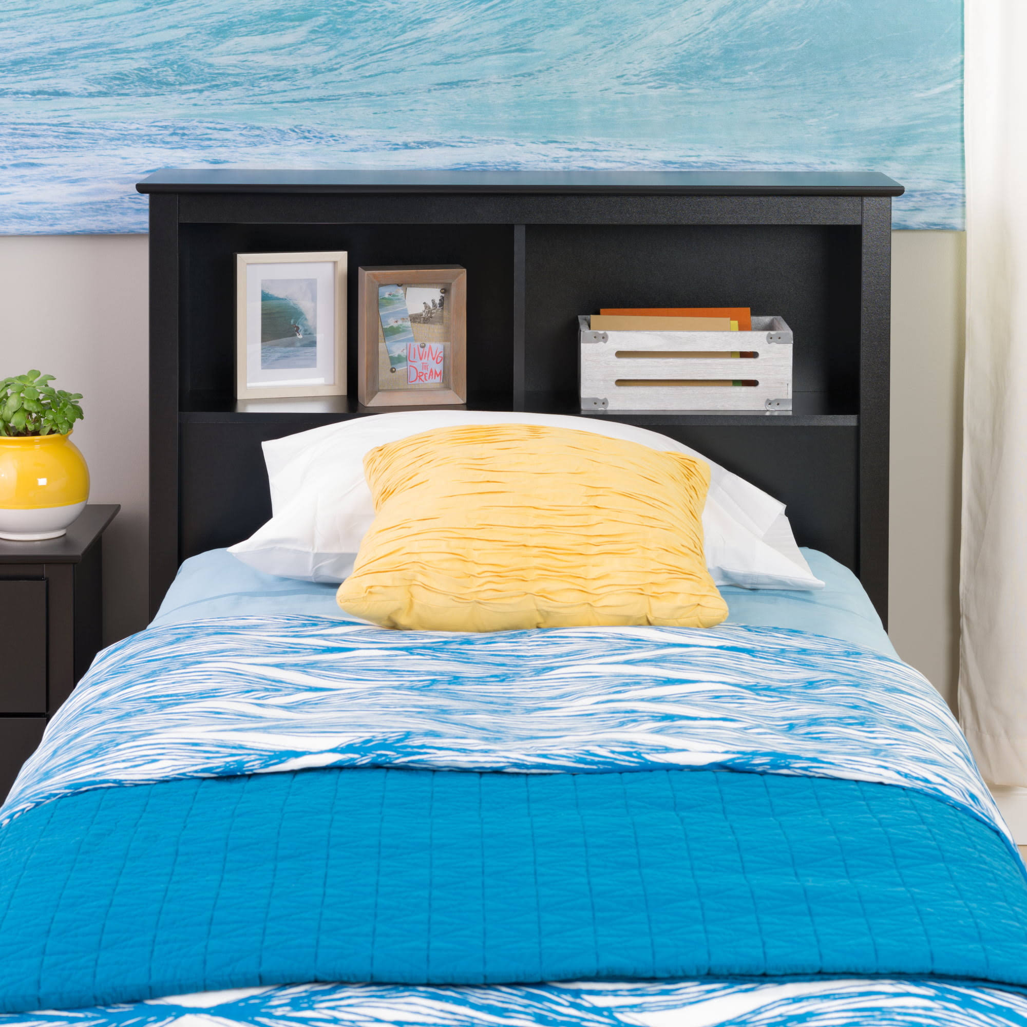 Sonoma Twin Bookcase Headboard, Black