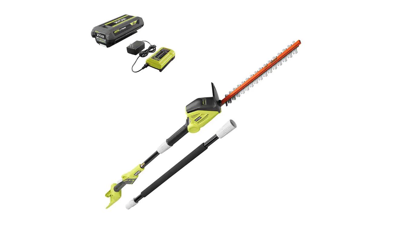 RY40630 40V 18 in. Cordless Battery Pole Hedge Trimmer with 2.0 Ah Battery and Charger
