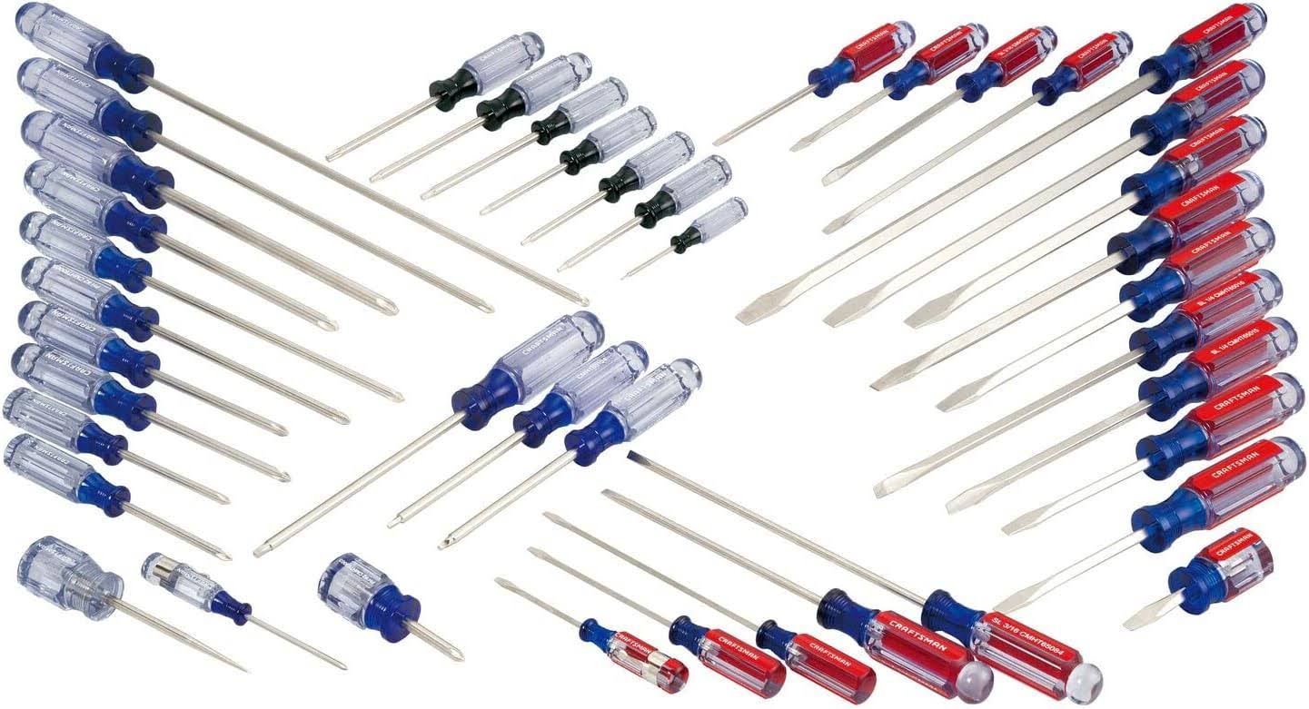 Screwdriver Set, Phillips, Slotted, Torx, Acetate Handle, 42 Pieces (CMHT65300)