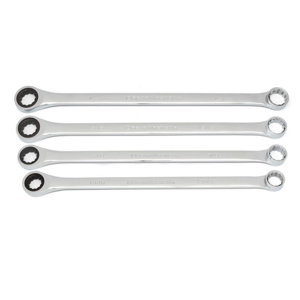 85996 72-Tooth 12-Point SAE XL GearBox Double Box Ratcheting Wrench Set (4-Piece)