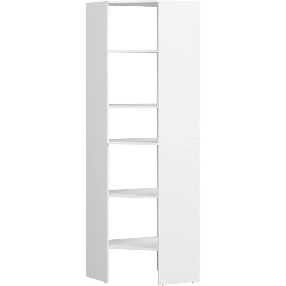 1711 Style+ 25 in. W White Corner Wood Closet Tower