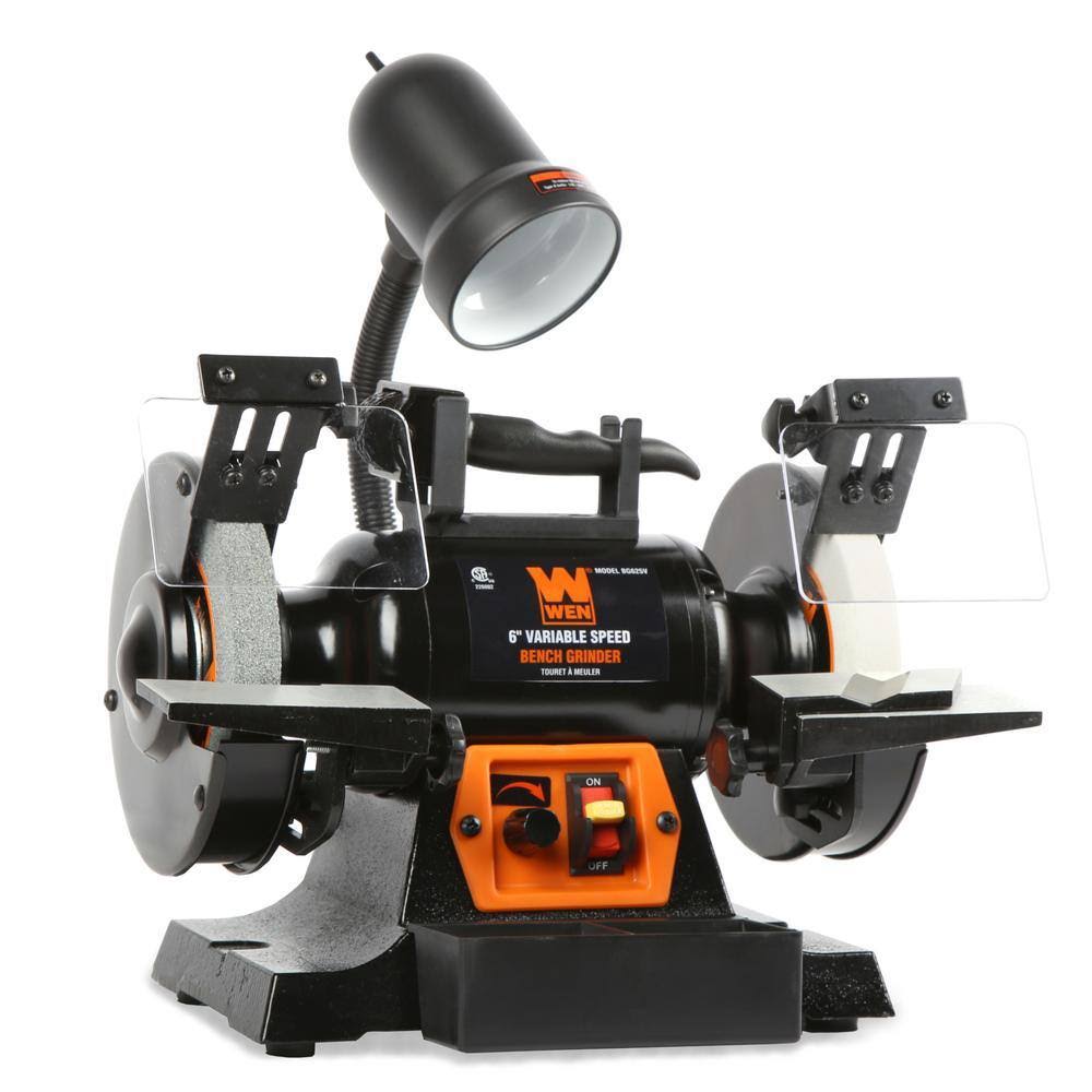BG625V 6 in. 2.5 Amp Variable Speed Bench Grinder with Flexible Work Light