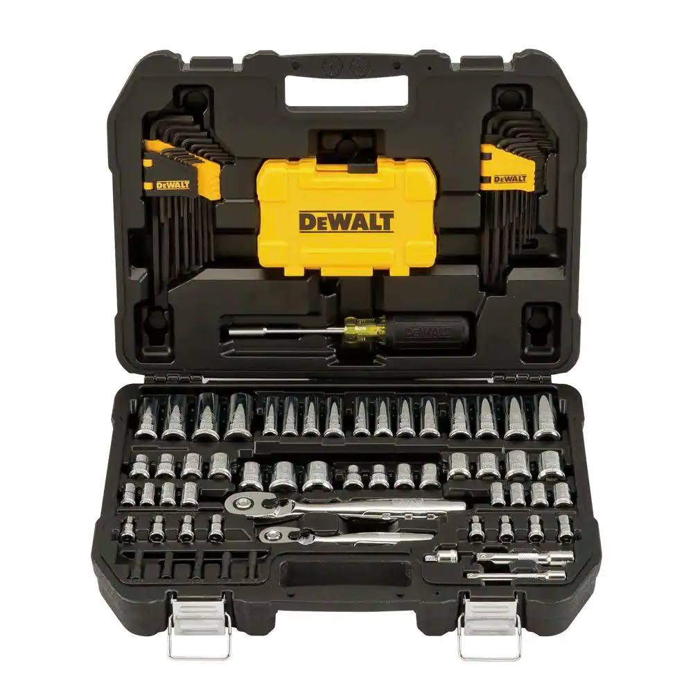 DWMT73801 1/4 in. x 3/8 in. Drive Polished Chrome Mechanics Tool Set (108-Piece)