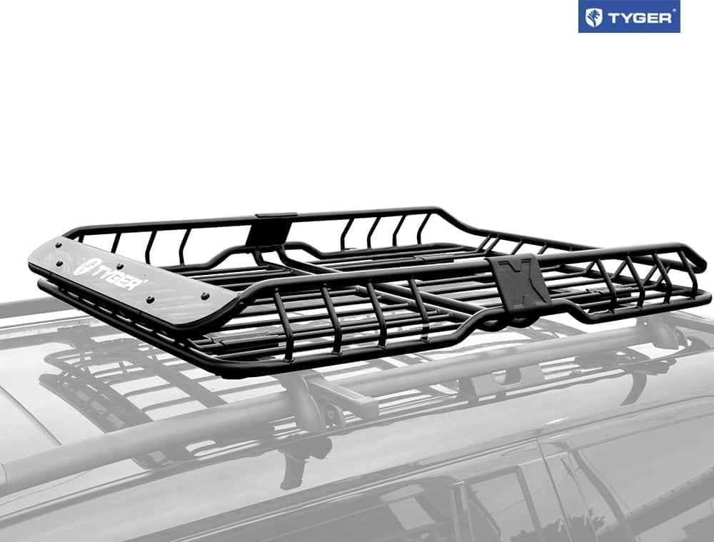 Tyger Auto TG-RK1B942B Heavy Duty Roof Mounted Cargo Basket Rack | L57.5  x W41.7  x H6.3