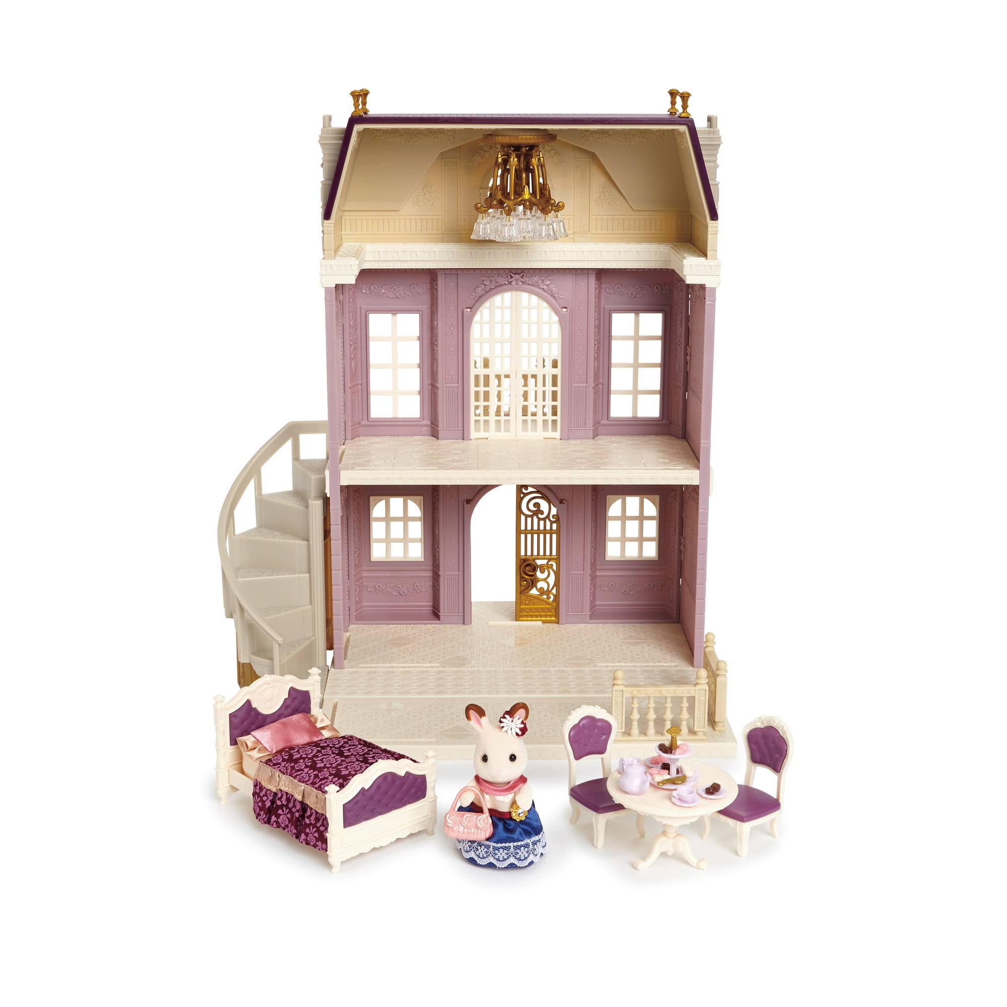 Town Series Elegant Town Manor Gift Set, Dollhouse Playset with Figure, Furniture and Accessories