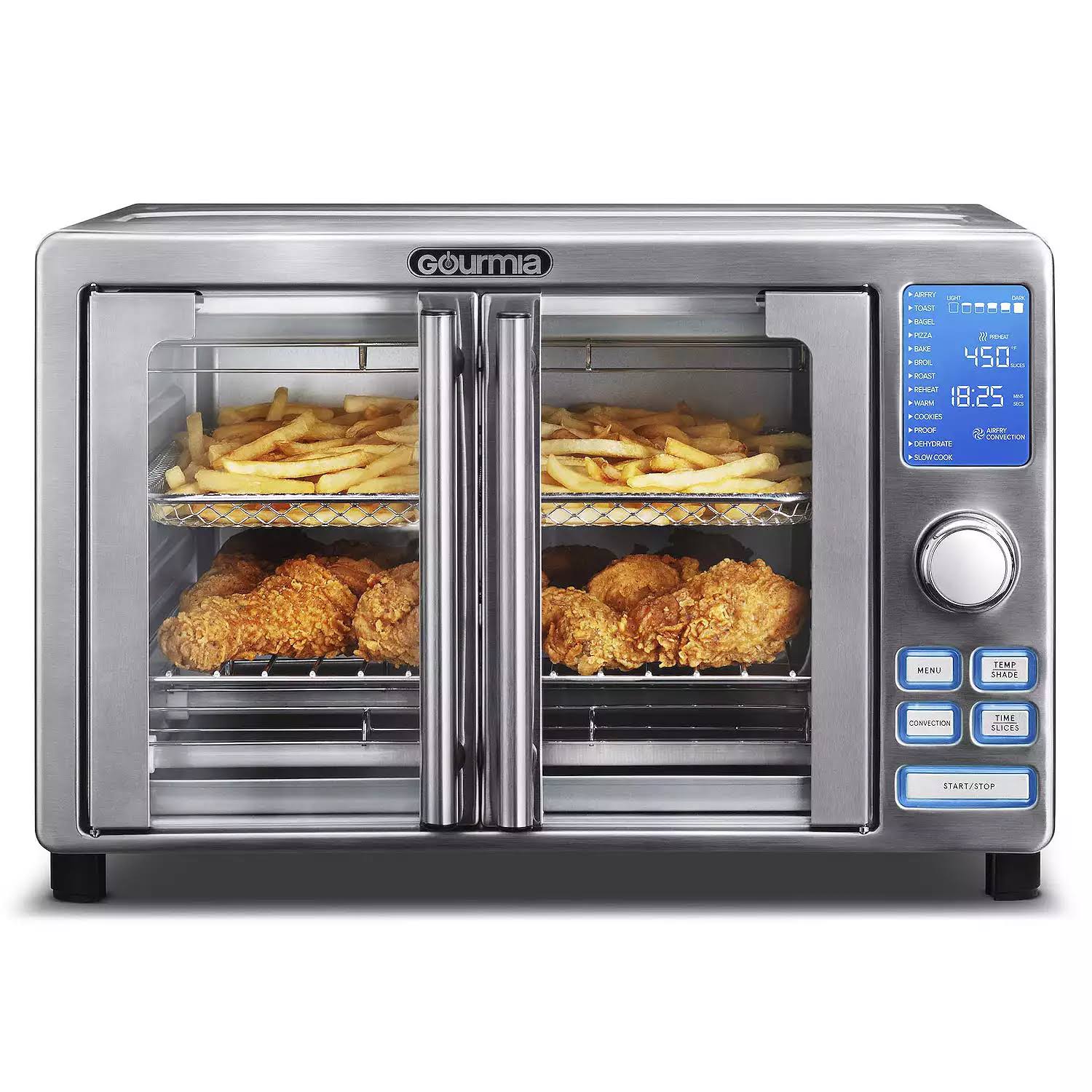 Gourmia French Door Air Fryer Oven (14 Presets) | Spacious   Versatile Cooking (under 60 characters)