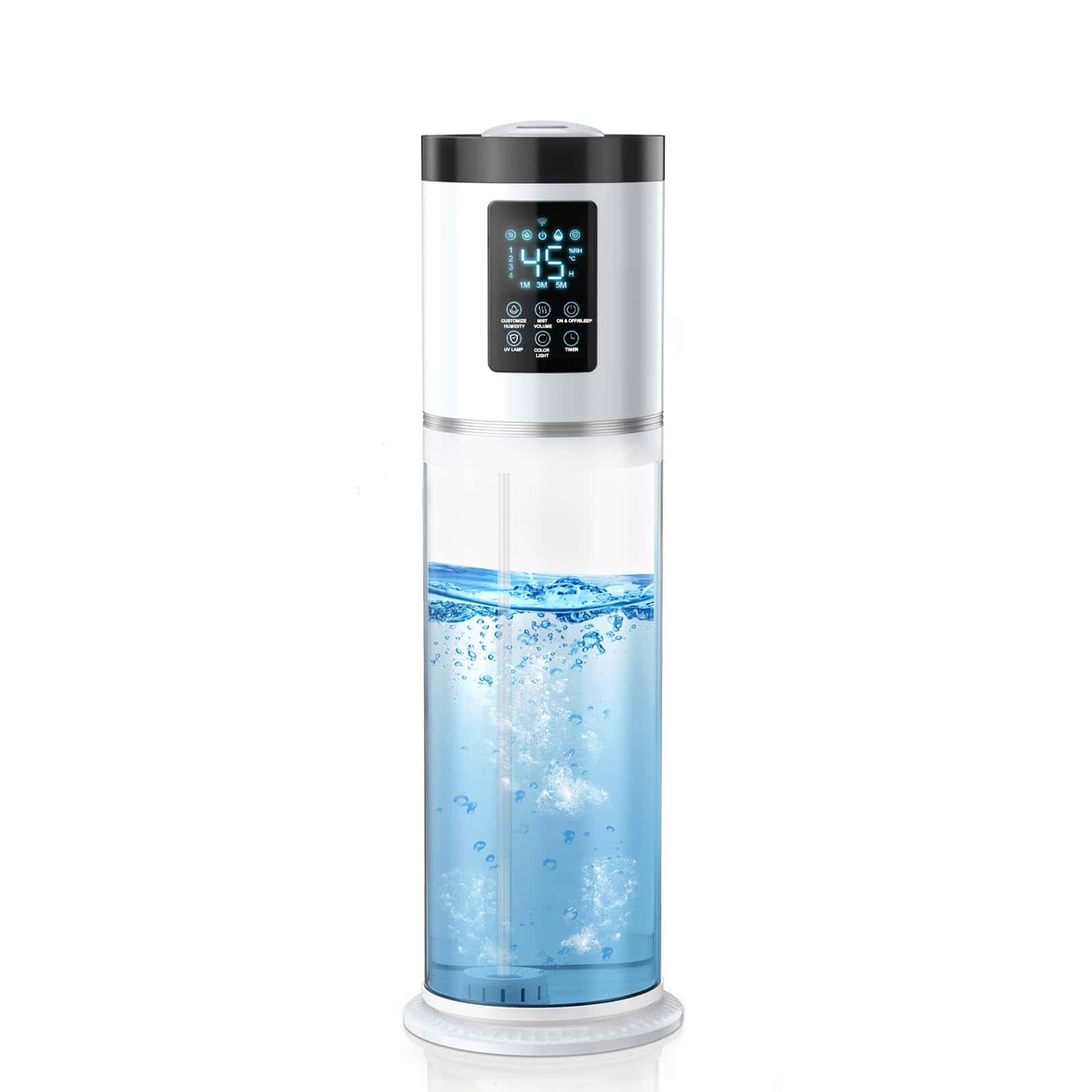 Hiswelle Humidifiers for Bedroom Large Room with Clear Tank, 7-Color Ambient Light, 8L 2.1Gal 36dB Ultrasonic Cool Mist Humidifiers