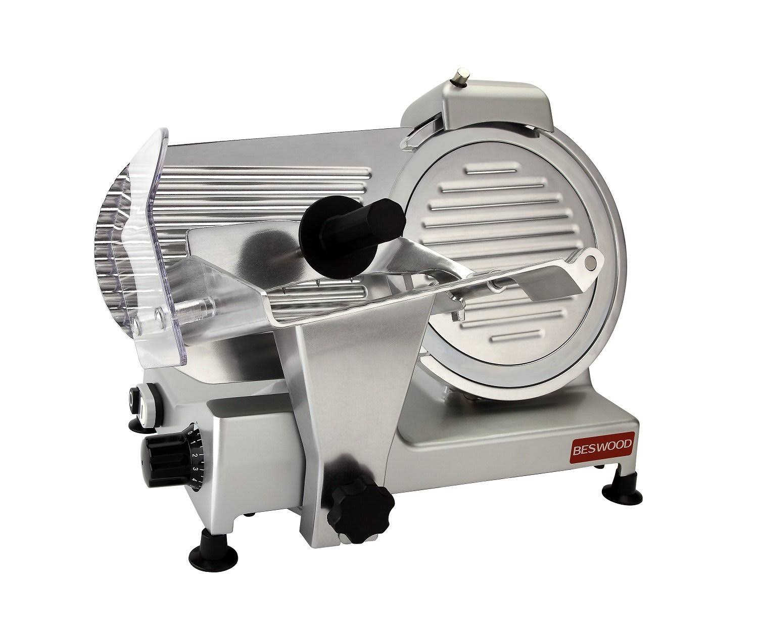 BESWOOD 10  Premium Chromium-plated Steel Blade Electric Deli Meat Cheese Food Slicer Commercial