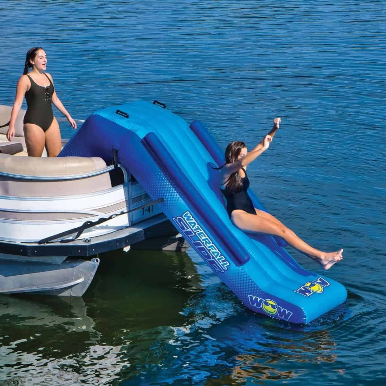 SPORTS Inflatable Waterfall Slide for Pontoon Boats 1 Person