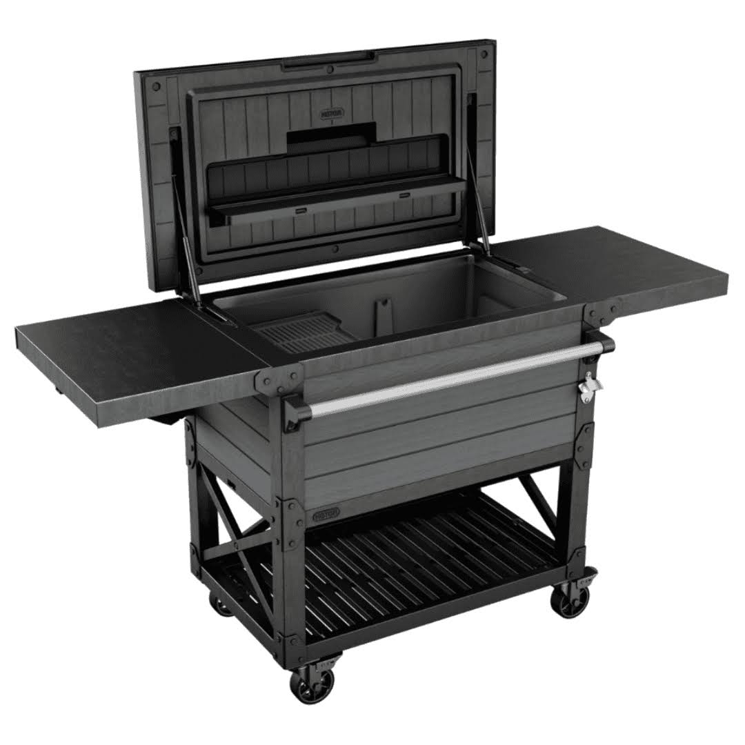 Keter 89.8 Quarts Wheeled Serving Station/Cart , Gray/Light Gray