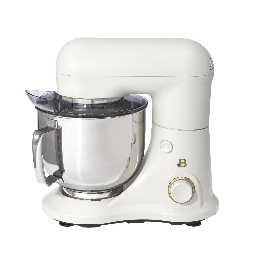 Beautiful 5.3QT Capacity Lightweight   Powerful Tilt-Head Stand Mixer, White Icing by Drew Barrymore