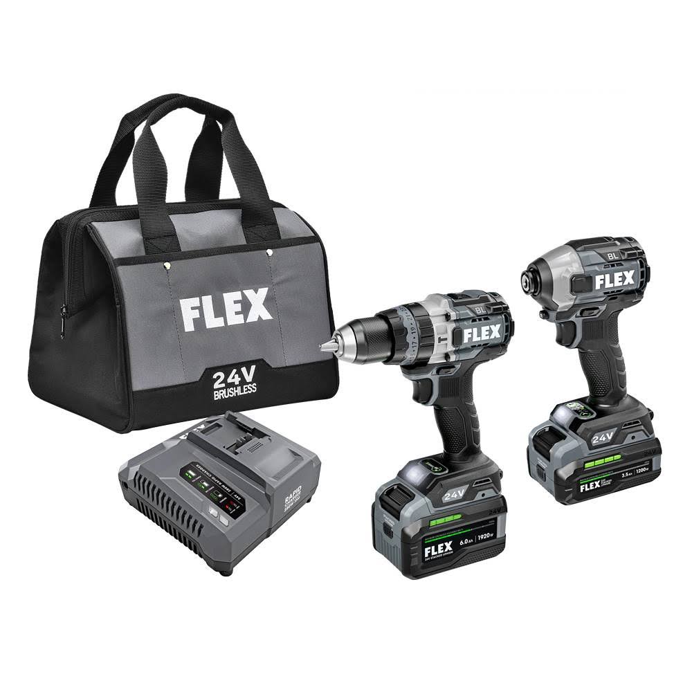 FXM202-2G STACKED LITHIUM 2-Tool 24-volt Brushless Power Tool Combo Kit