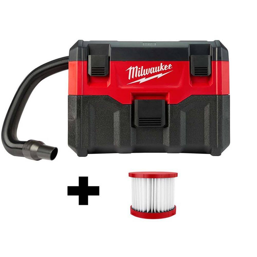 0880-20-49-90-1900 M18 18-Volt 2 Gal. Lithium-Ion Cordless Wet/Dry Vacuum W/ Extra Wet/Dry HEPA Filter