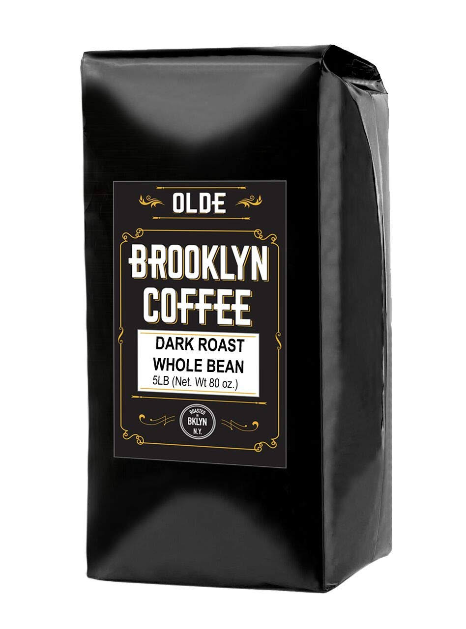 Dark Roast Whole Bean Coffee   5LB Bag For A Classic Black Coffee, Breakfast, House Gourmet, Italian Espresso- Roasted in New York