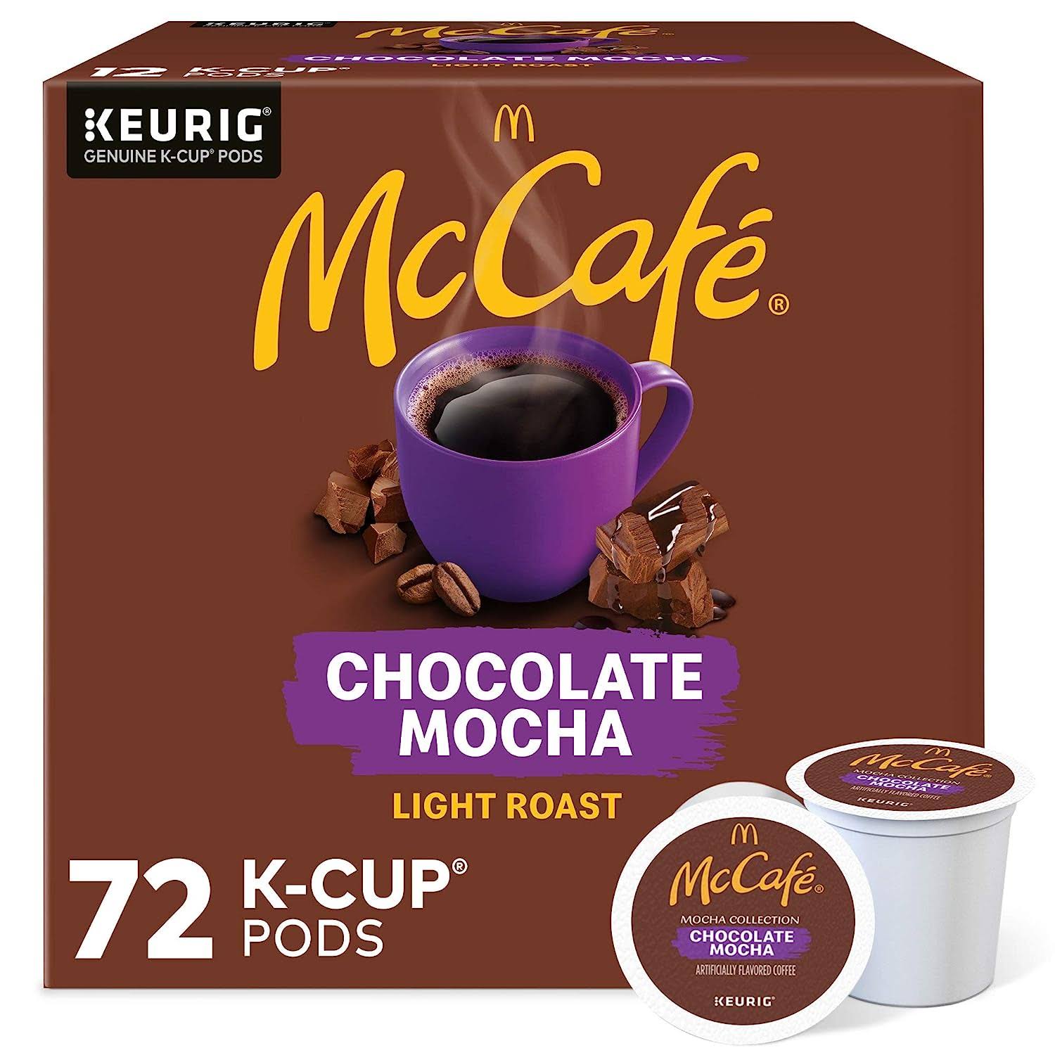 McCafe Chocolate Mocha, Single Serve Coffee Keurig K-Cup Pods, Flavored Coffee, 12 Count (Pack of 6)   Packaging May Vary