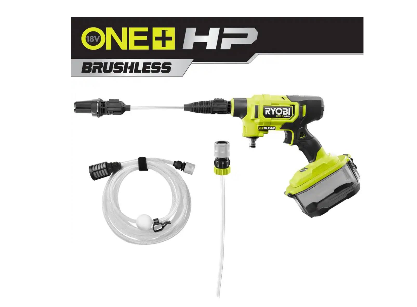 RY121850VNM ONE+ HP 18V Brushless EZClean 600 PSI 0.7 GPM Cordless Cold Water Power Cleaner (Tool Only)