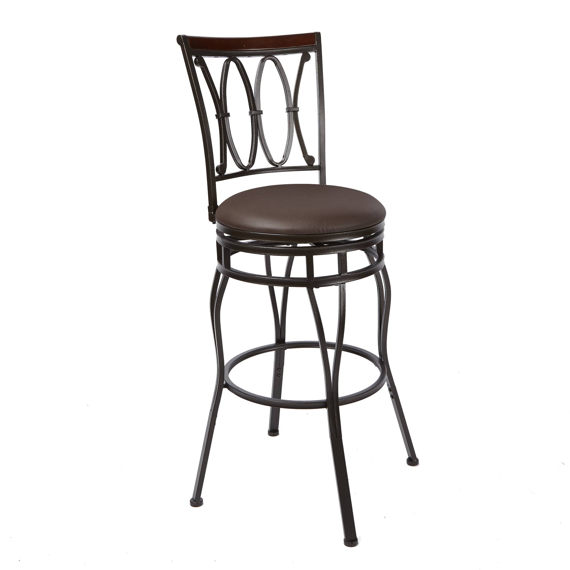 Gardens Adjustable 24  or 29  Swivel Barstool, Oil Rubbed Bronze