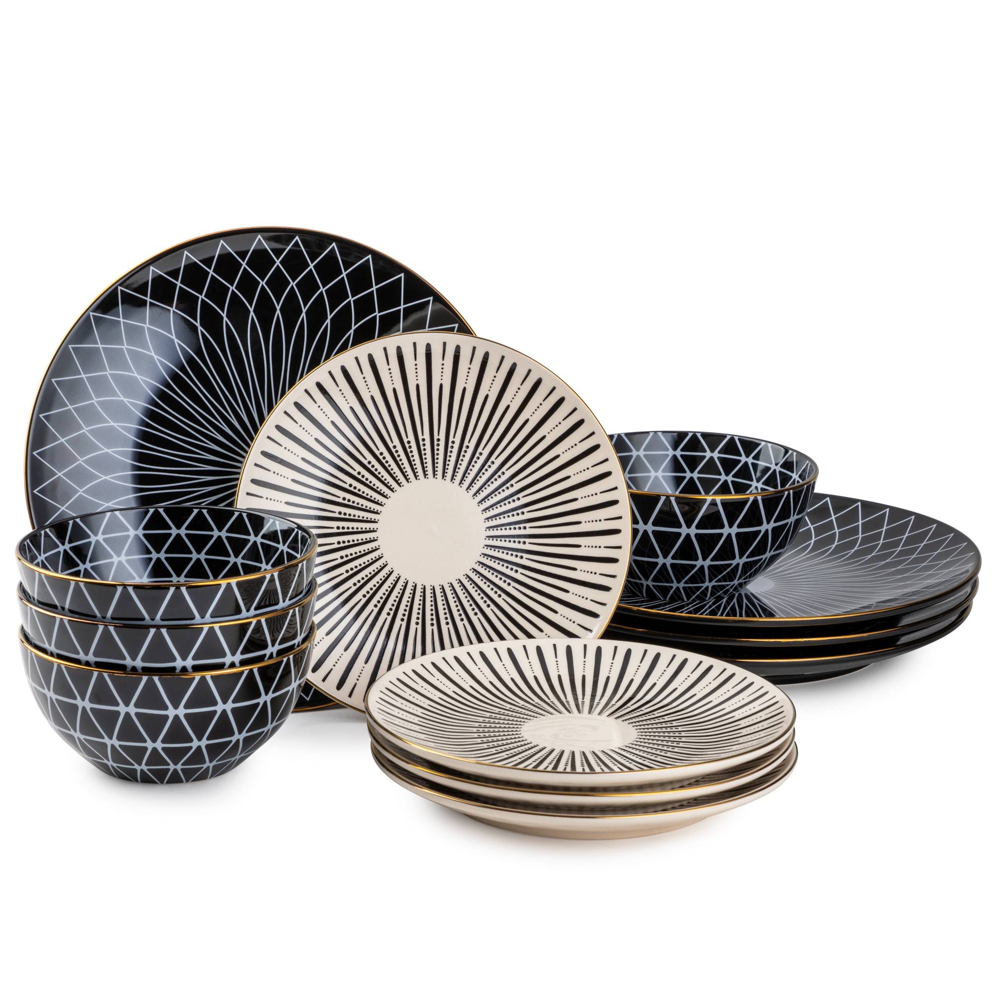 Thyme   Table Calypso 12 Piece Stoneware Dinnerware Set, Service for 4