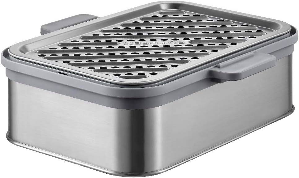 BUYDEEM A501 Stackable Double Tier for Electric Food Steamer, with 18/8 Stainless Steel Tray   Handles, Suitable for G563 One-Touch Vegetable Food Steamer, 11 * 4 Inch