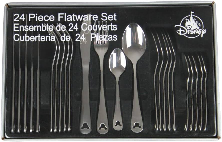 Disney Theme Park Exclusive Mickey Icon 24 Piece Flatware Set