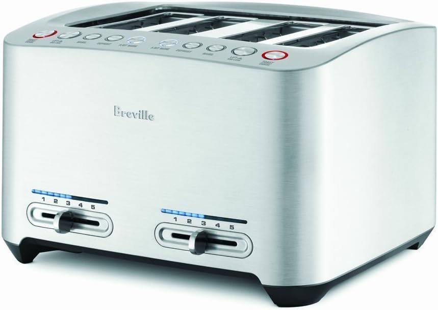 Die-Cast Smart Toaster 4 Slice BTA840XL, Brushed Stainless Steel