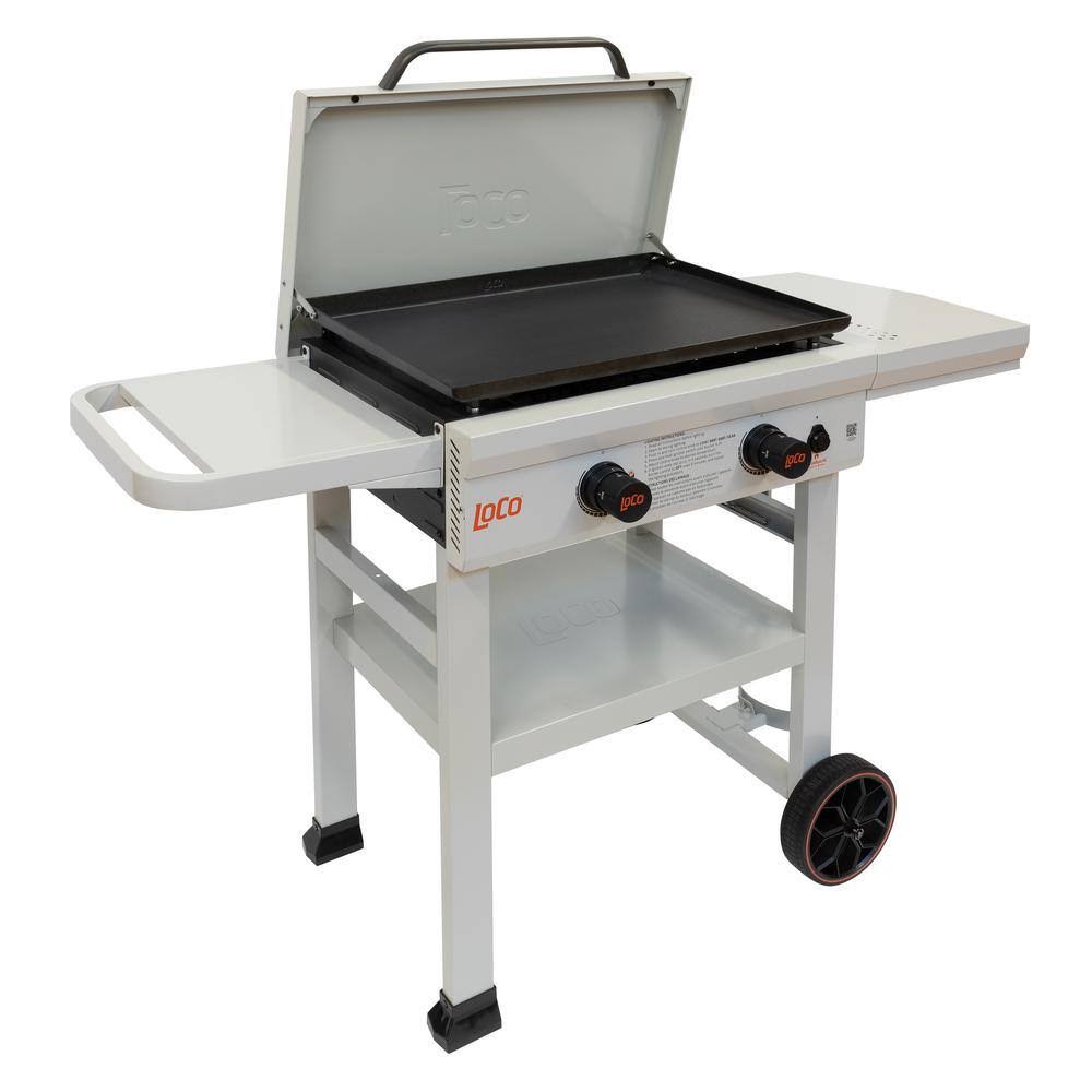 LOCO 2023050175 26 in. 2-Burner Classic Series II SmartTemp Propane Flat Top Grill/Griddle in Chalk Finish