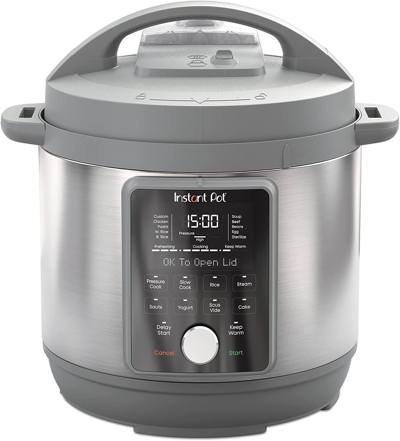 Pot Duo Plus, 8-Quart Whisper Quiet 9-in-1 Electric Pressure Cooker, Slow Cooker, Rice Cooker, Steamer, Sauté, Yogurt Maker, Warmer   Sterilizer, App With Over 800 Recipes, Stainless Steel