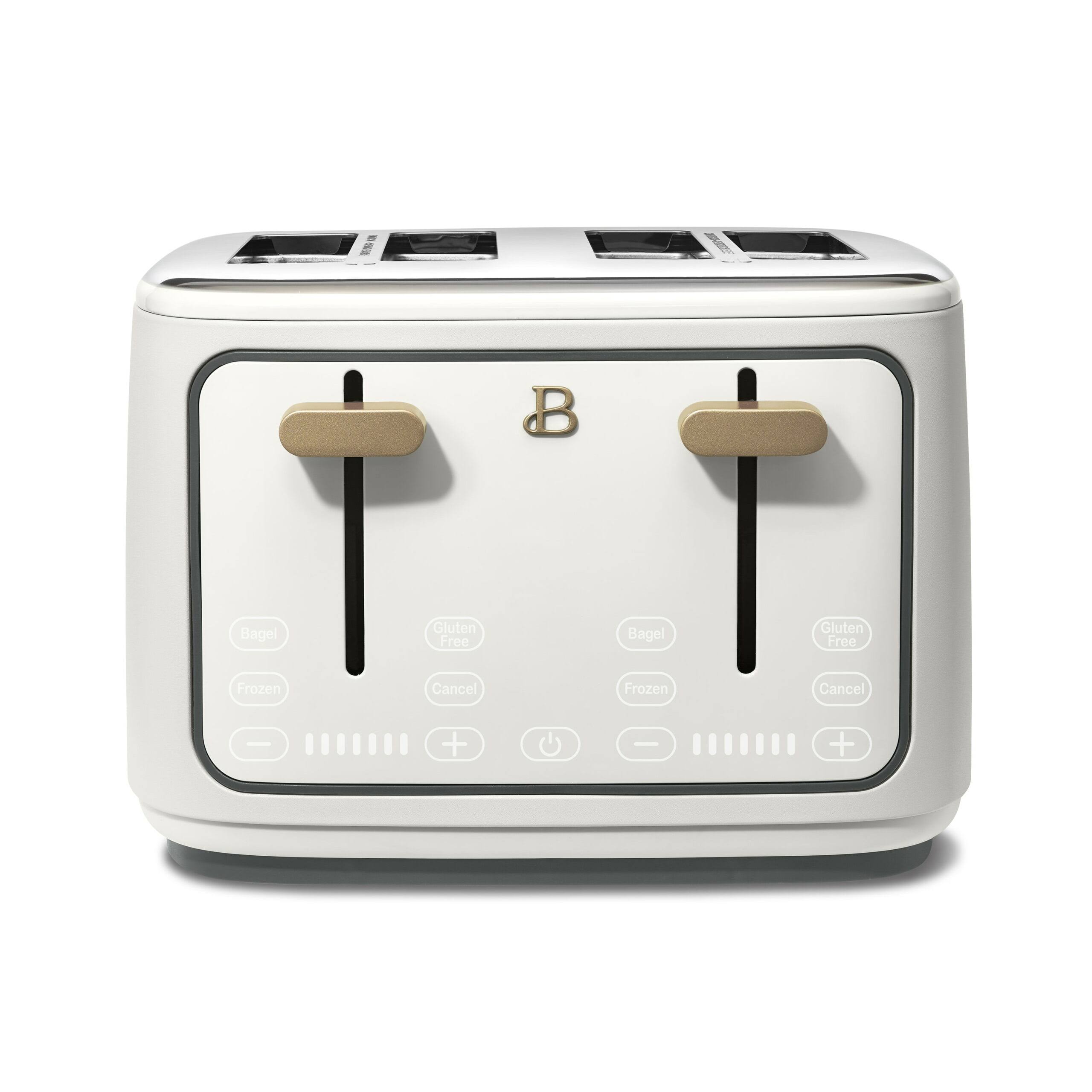 Beautiful 4 Slice Toaster, White Icing by
