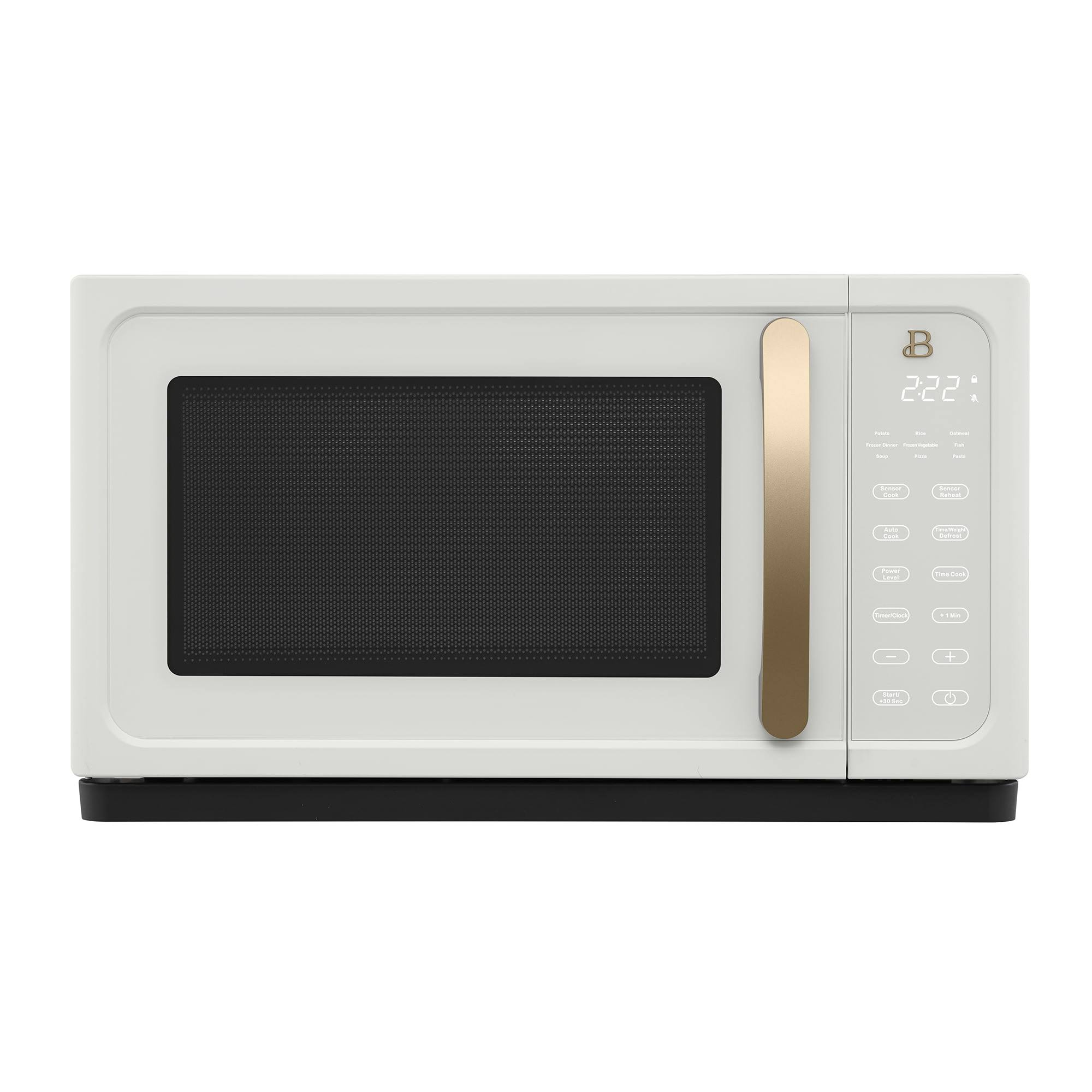 Beautiful 1.1 Cu ft 1000 Watt, Sensor Microwave Oven, White Icing by