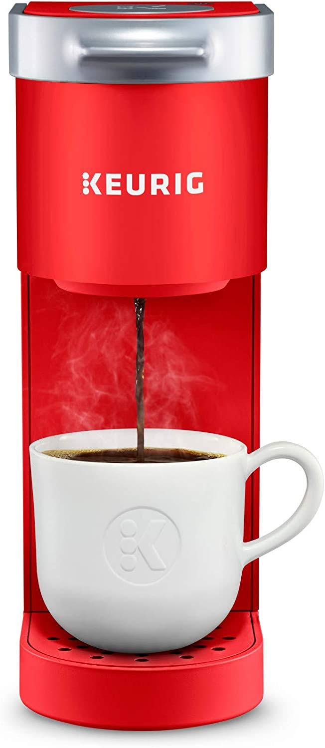 K-Mini Coffee Maker, Single Serve K-Cup Pod Coffee Brewer, 6 to 12 oz. Brew Sizes, Poppy Red