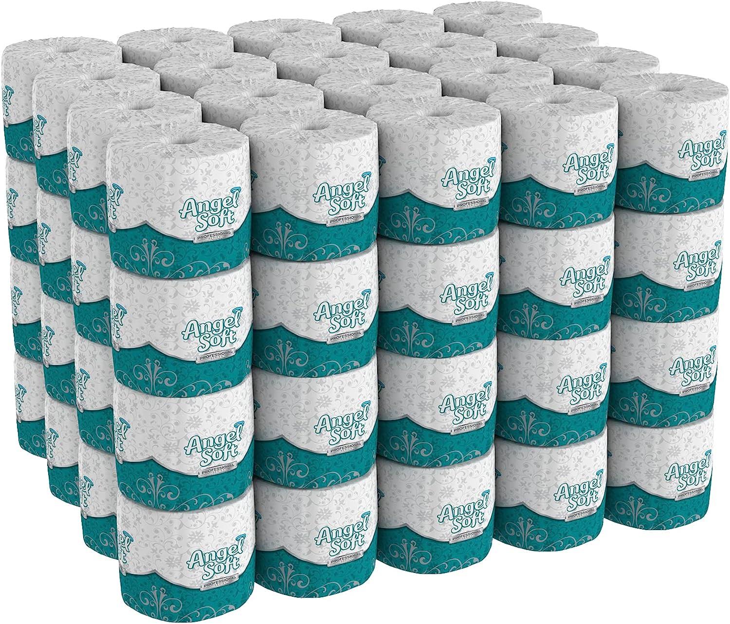 Georgia-Pacific Angel Soft ps 16880 White 2-Ply Premium Embossed Bathroom Tissue; 4.05  Length x 4.0  Width (Case of 80 Rolls; 450 Sheets Per Roll)