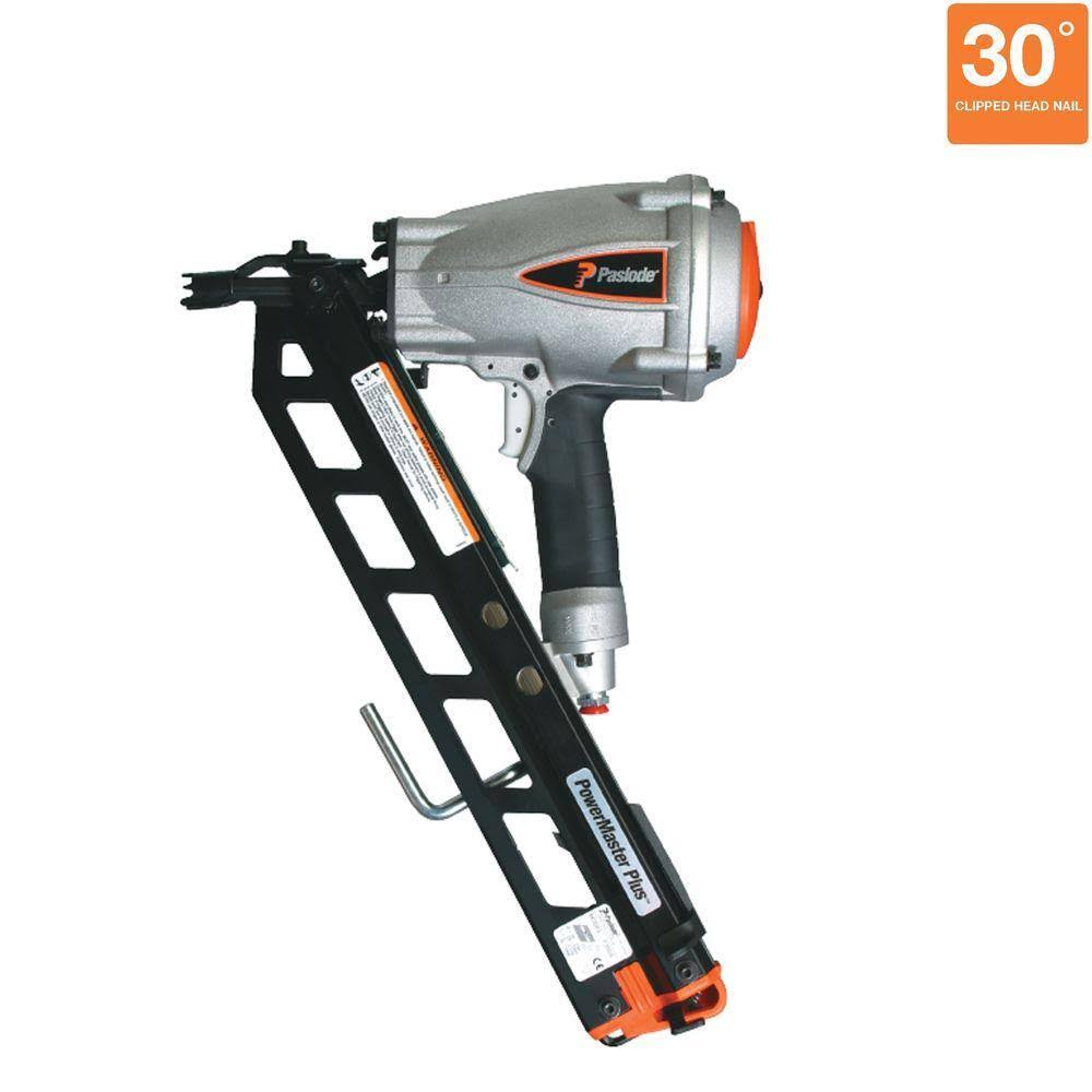 Paslode 501000 Pneumatic 3-1/2 in. 30 degree Air Corded PowerMaster Plus Clipped-Head Framing Nailer