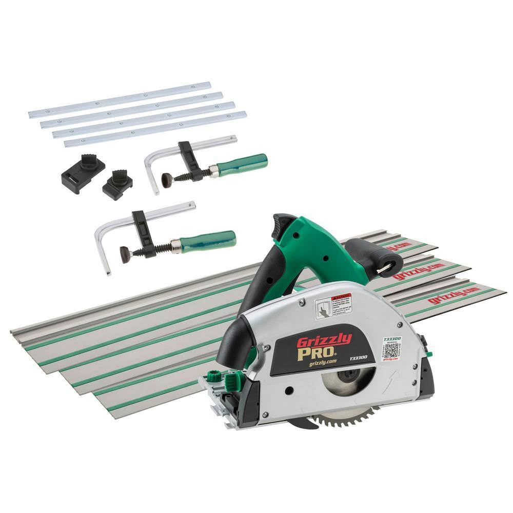 Grizzly Industrial T33300ZX 6-1/4 in. Track Saw Bundle