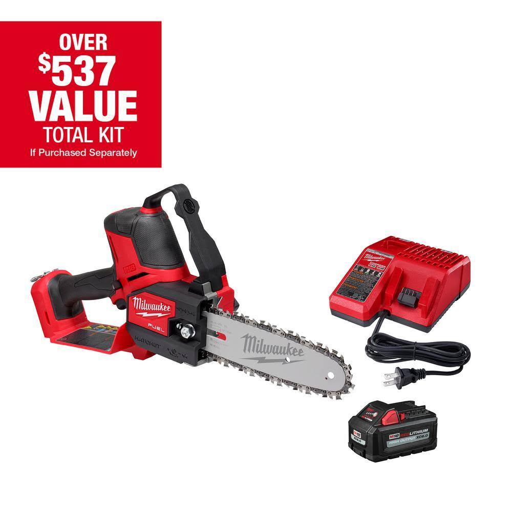 3004-21P M18 FUEL 8 in. 18V Lithium-Ion Brushless HATCHET Pruning Saw Kit with 6Ah High Output Battery and Charger