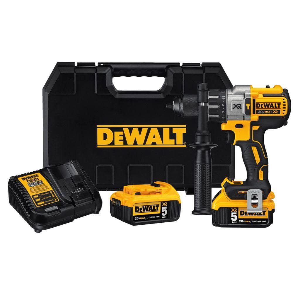 DCD996P2 20V MAX XR Cordless Brushless 3-Speed 1/2 in. Hammer Drill with (2) 20V 5.0Ah Batteries and Charger