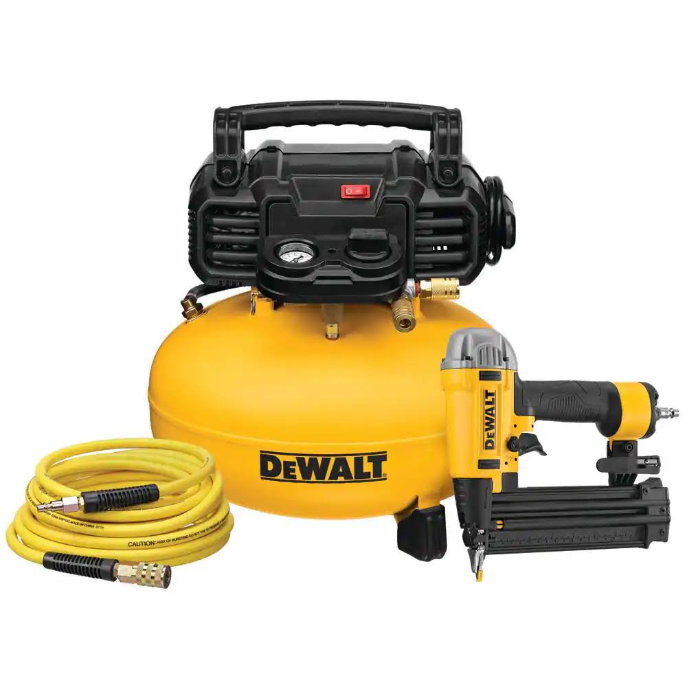 DWFP1KIT 6 Gal. 18-Gauge Brad Nailer and Heavy-Duty Pancake Electric Air Compressor Combo Kit (1-Tool)