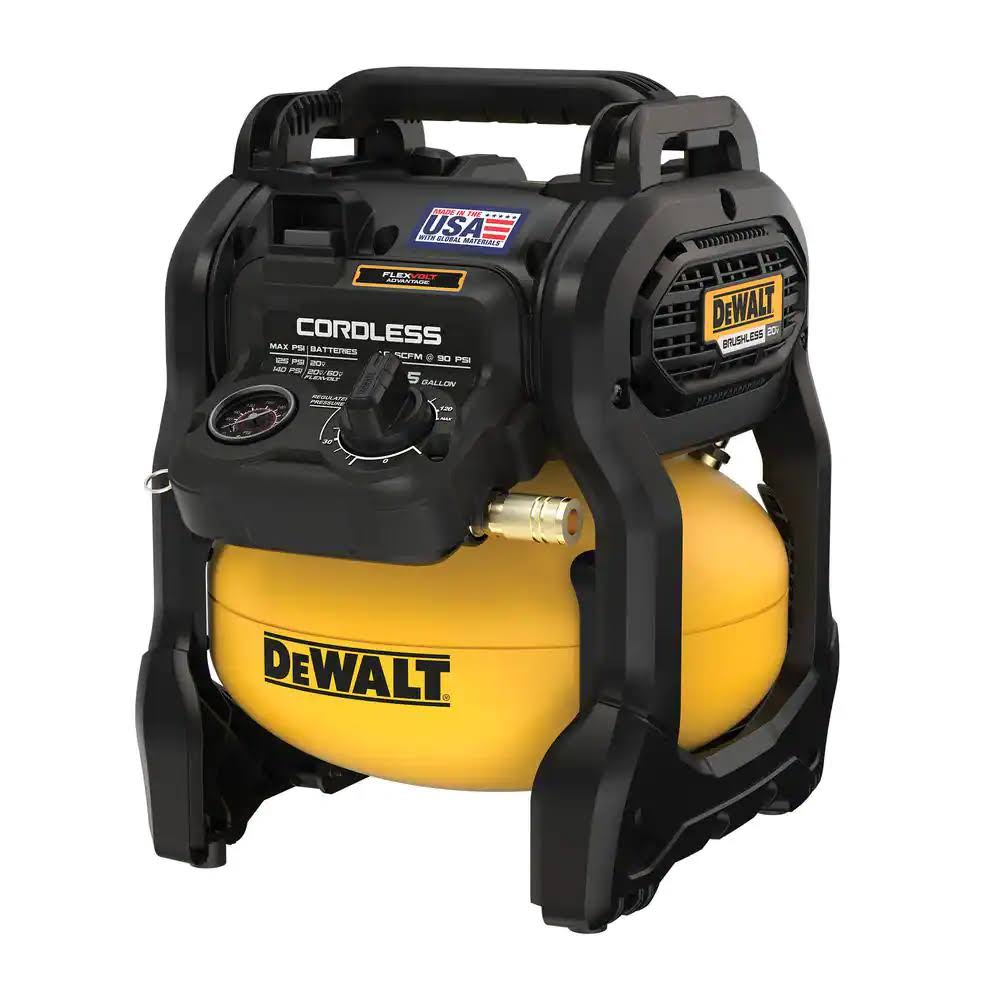 DCC2520B 2.5 Gal. 140 psi Portable 20-Volt Cordless Air Compressor with Flexvolt Advantage (Tool-Only)