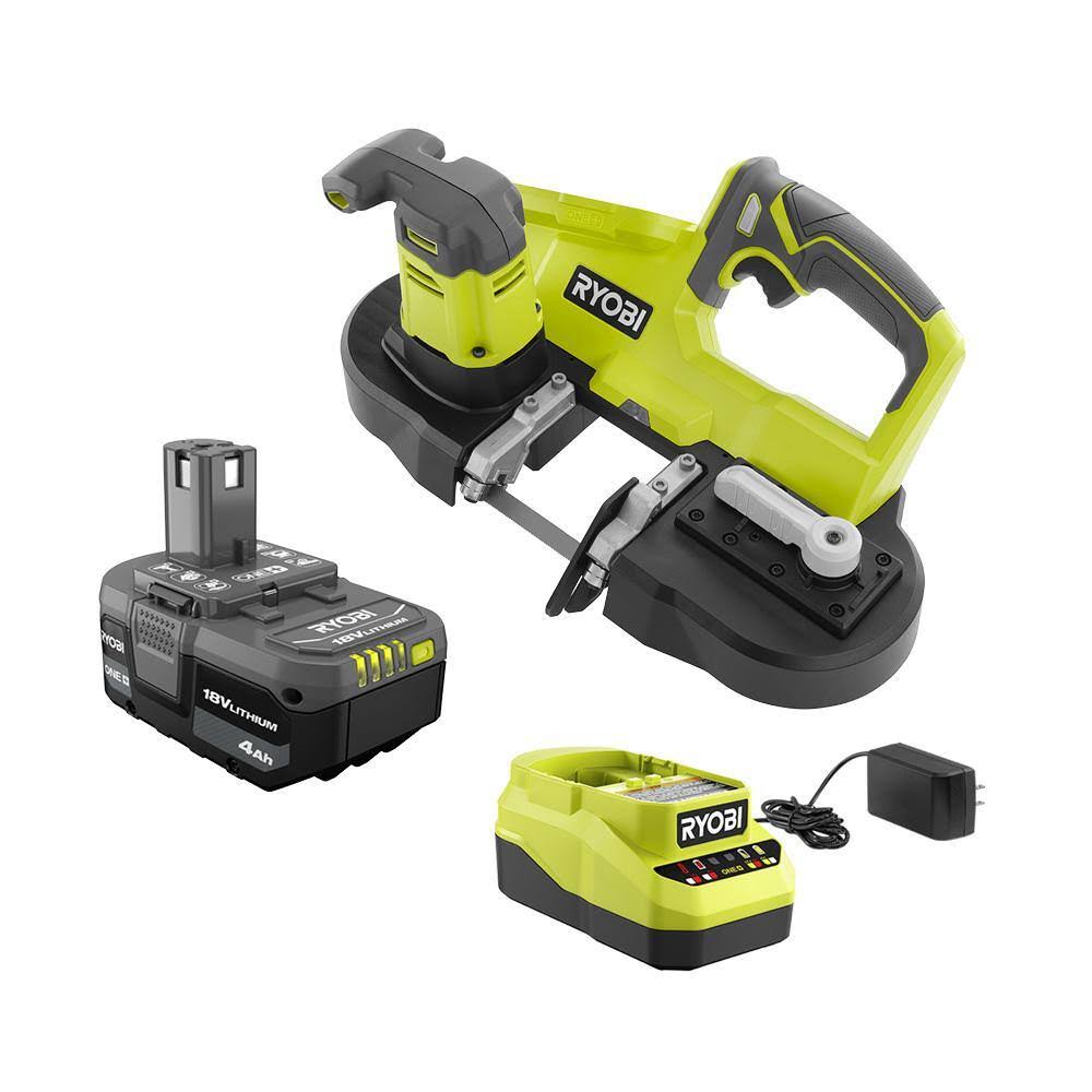 P590K1 ONE+ 18V Cordless 2-1/2 in. Compact Band Saw Kit with (1) 4.0 Ah Lithium-ion Battery and 18V Charger