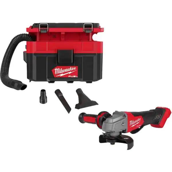 0970-20-2880-20 M18 FUEL PACKOUT 18-Volt Lithium-Ion Cordless 2.5 Gal. Wet/Dry Vacuum with M18 FUEL 4-1/2 in. Grinder