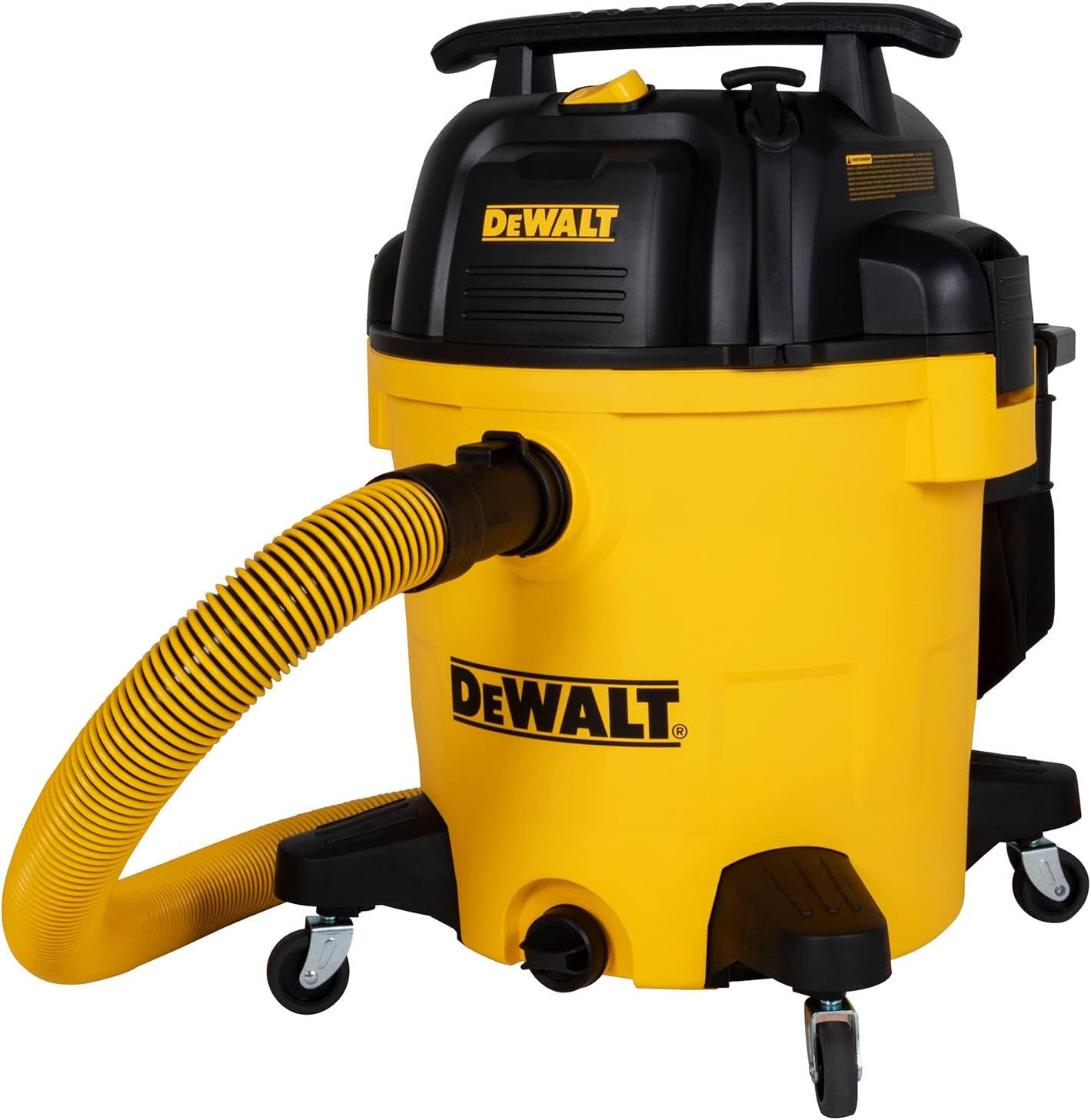 12 Gallon STEALTHSONIC Poly Wet/Dry Vacuum, DXV12P-QTA Newest Noise Reduction Vac, Heavy Duty Shop Vacuum for Jobsite/Workshop, Reduce Motor Noise, Yellow
