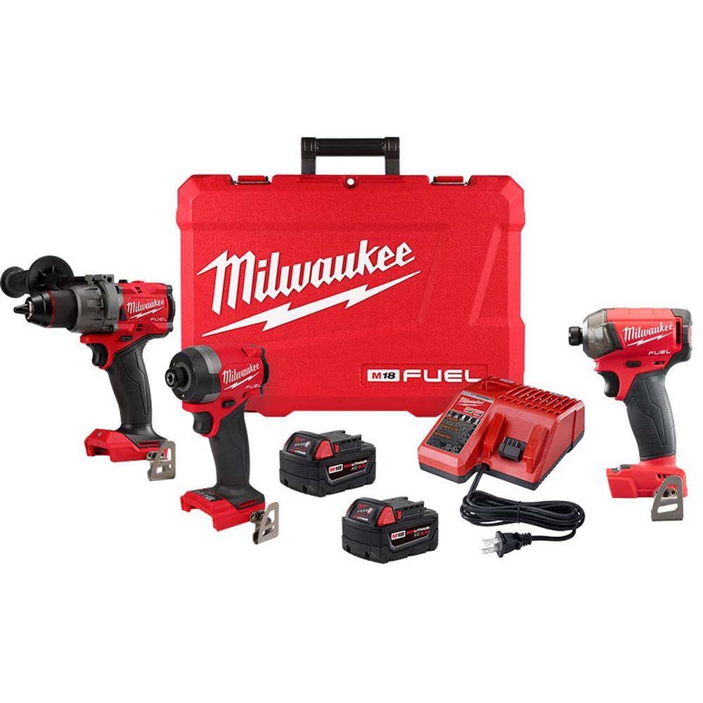 3697-22-2760-20 M18 FUEL 18-Volt Lithium-Ion Brushless Cordless Hammer Drill and Impact Driver Combo Kit (2-Tool) with SURGE Impact