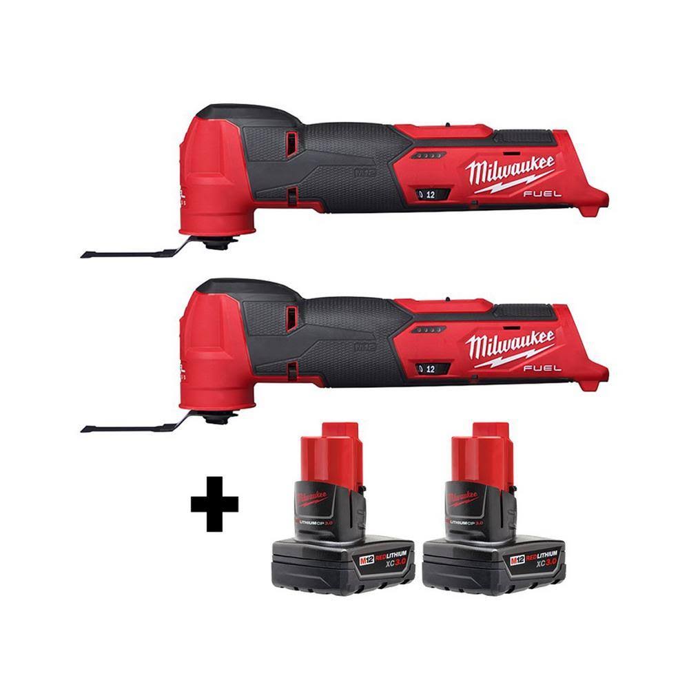 2526-20-2526-20-48-11-2412 M12 FUEL 12-Volt Lithium-Ion Cordless Oscillating Multi-Tool (2-Tool) with Two 3.0 Ah Batteries