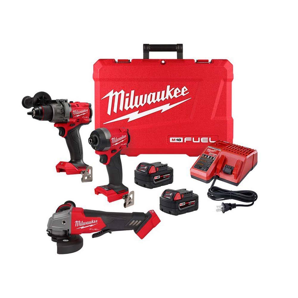 3697-22-2880-20 M18 FUEL 18-Volt Lithium-Ion Brushless Cordless Combo Kit 2-Tool with 2 Batteries Charger 4-1/2in. to 5in. Grinder
