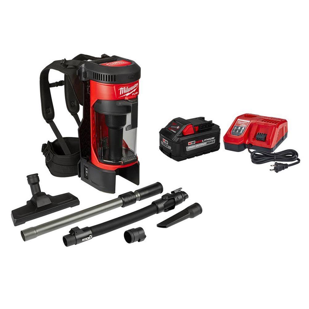 0885-20-48-59-1880 M18 FUEL 18-Volt Lithium-Ion Brushless 1 Gal. Cordless 3-in-1 Backpack Vacuum with 8.0 Ah Battery and Rapid Charger