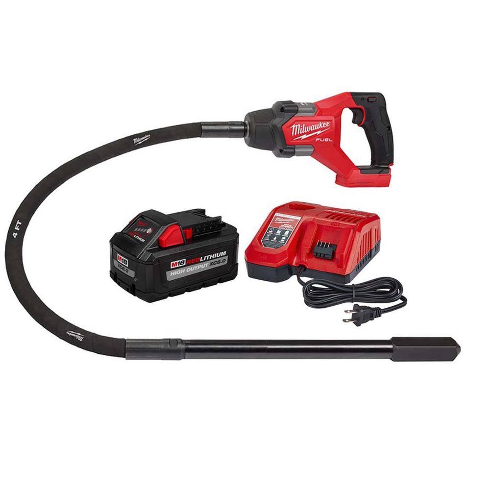 2910-20-48-59-1880 M18 FUEL 18-Volt Lithium-Ion Brushless Cordless 4 ft. Concrete Pencil Vibrator with 8.0 Ah Starter Kit